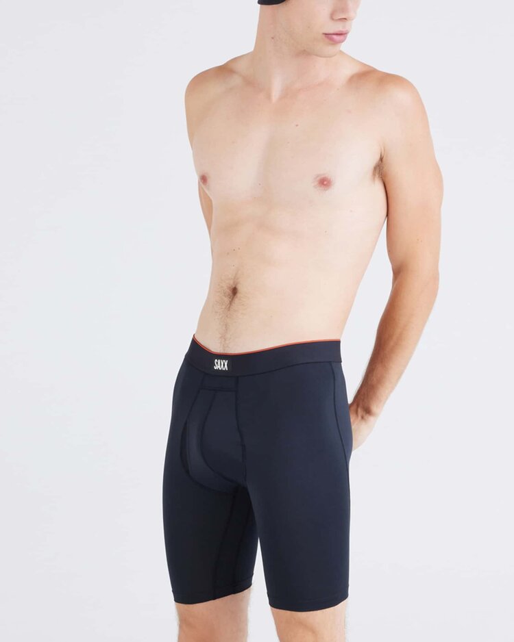 Saxx Multi-Sport Mesh Long Boxer Brief Fly | Black
