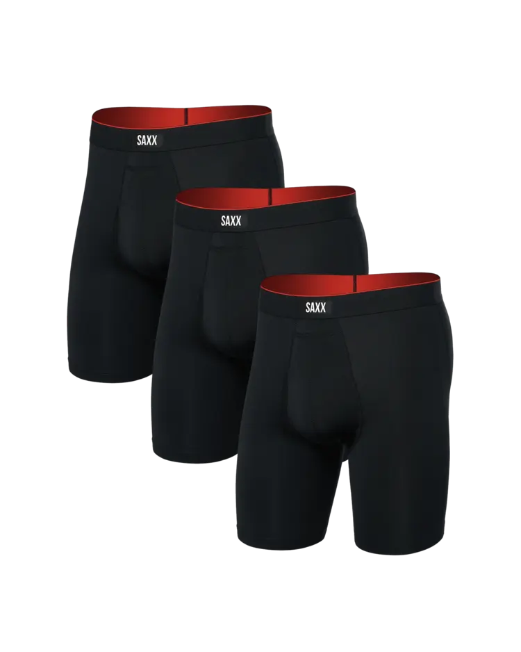 Saxx Saxx Multi-Sport Mesh Long Boxer Brief Fly | Black