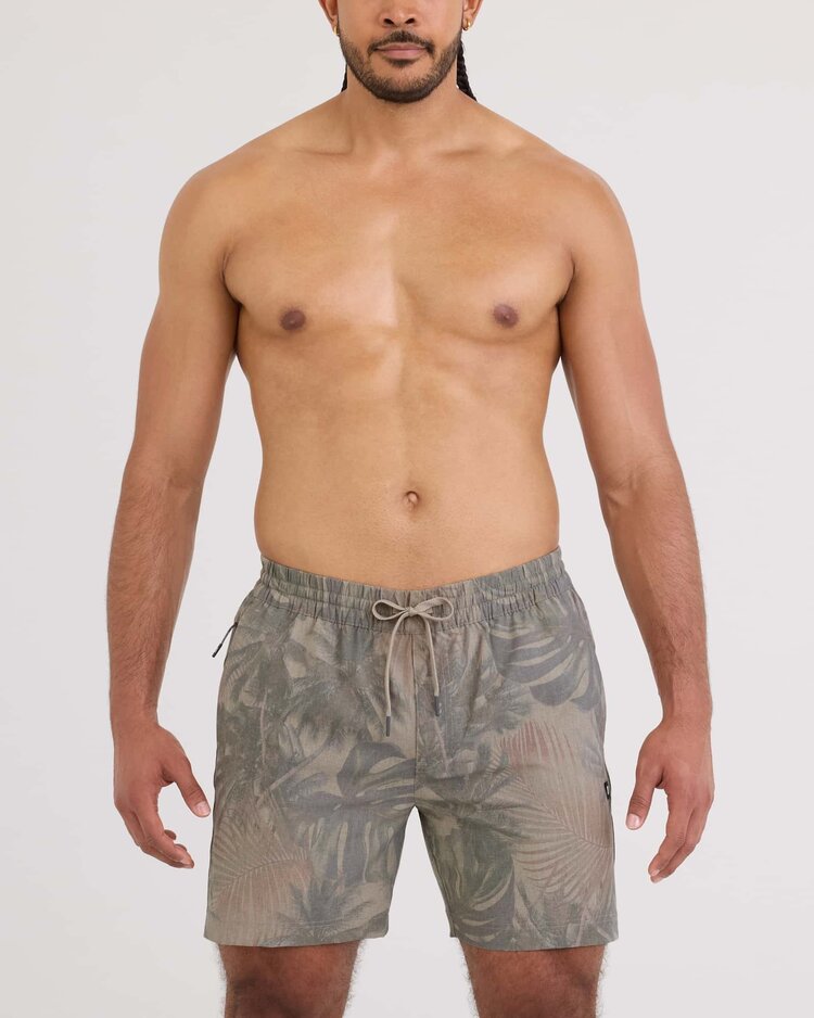 Saxx Sea To Shore 2N1 Volley Short 6" | Palm Canopy-Khaki