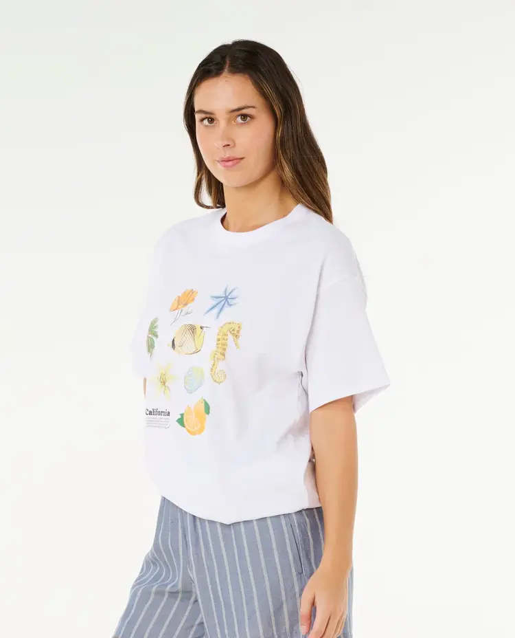 Rip Curl Poolside Heritage Tee | Optical White