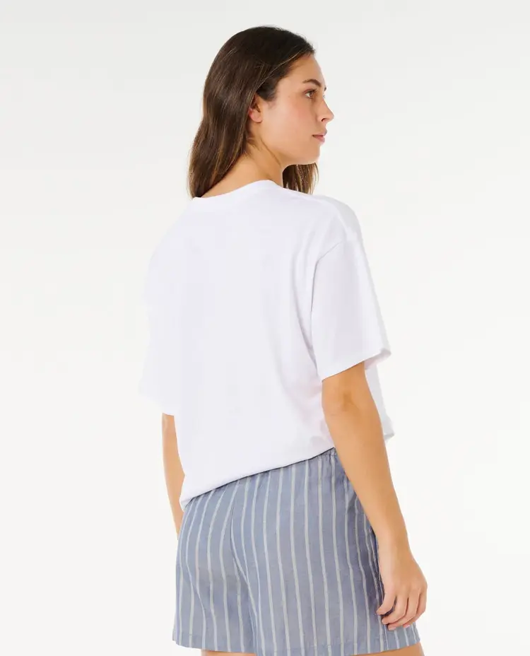 Rip Curl Poolside Heritage Tee | Optical White