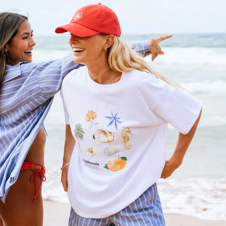 Rip Curl Poolside Heritage Tee | Optical White