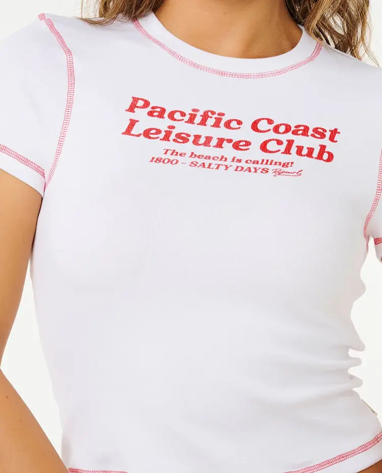 Rip Curl Pacific Coast Fitted Tee | Optical White
