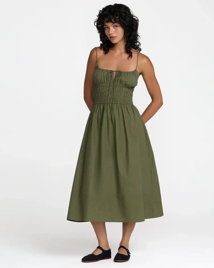 RVCA Raya Midi Dress | Olive