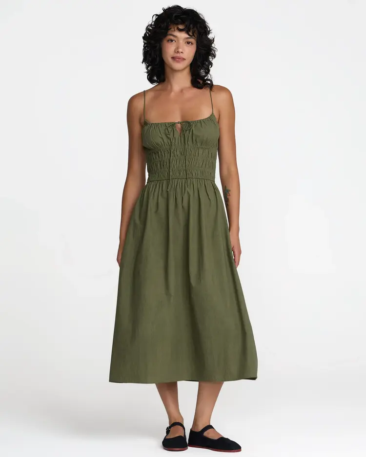 RVCA Raya Midi Dress | Olive