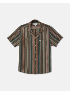 RVCA Exotica Stripe Short Sleeve Shirt | Sage Leaf