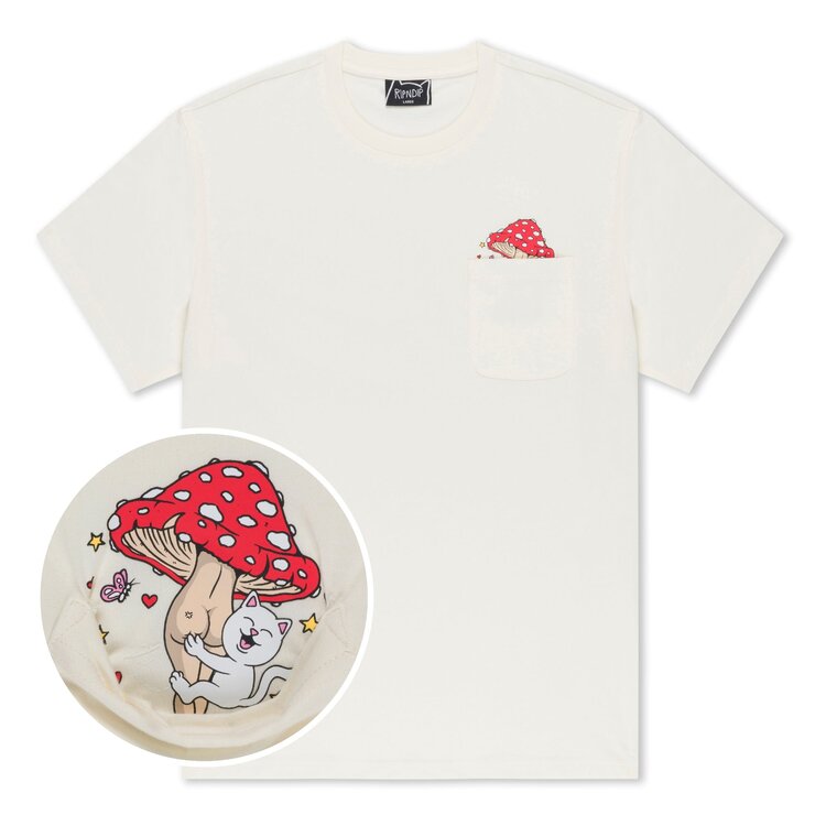 Ripndip Pocket T-Shirt Funny Fungus | Bone