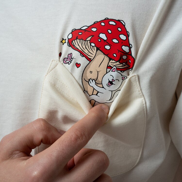 Ripndip Pocket T-Shirt Funny Fungus | Bone