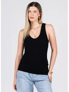 C'est Moi Cest Moi Seamless Textured Tank | Black