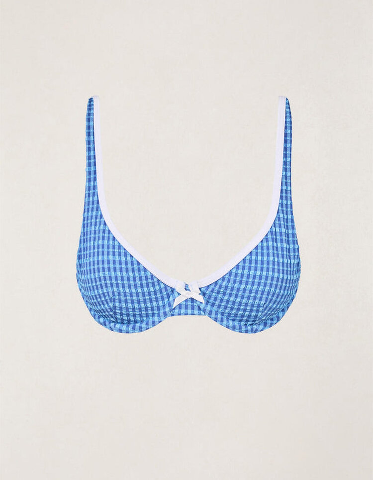 Rhythm Rhythm Lola Check Underwire Top | Blue