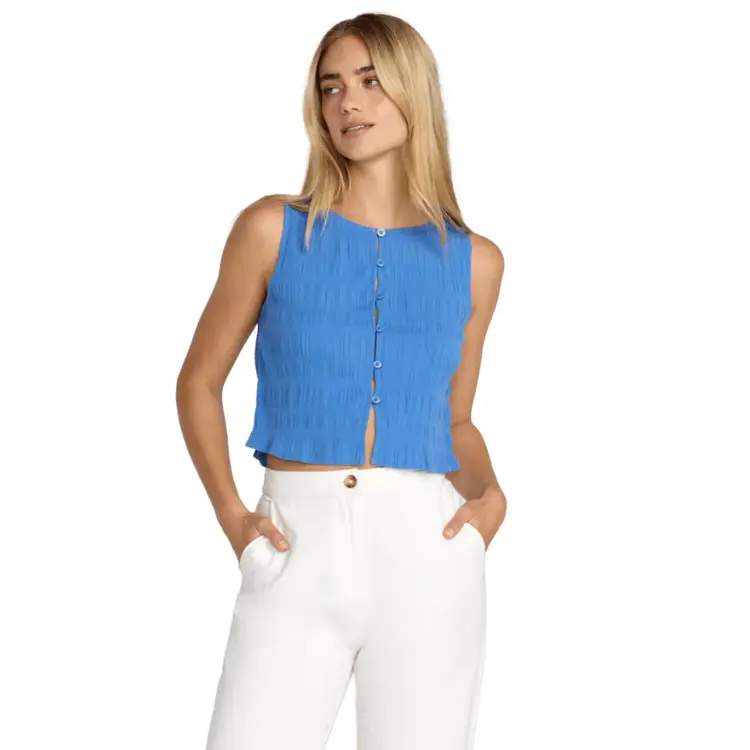 RVCA RVCA Scrunch Top | Blue Relic
