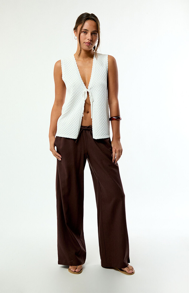 Rhythm Gigi Longline Knit Vest | White