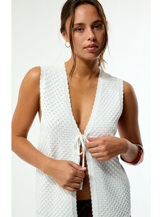 Rhythm Rhythm Gigi Longline Knit Vest | White