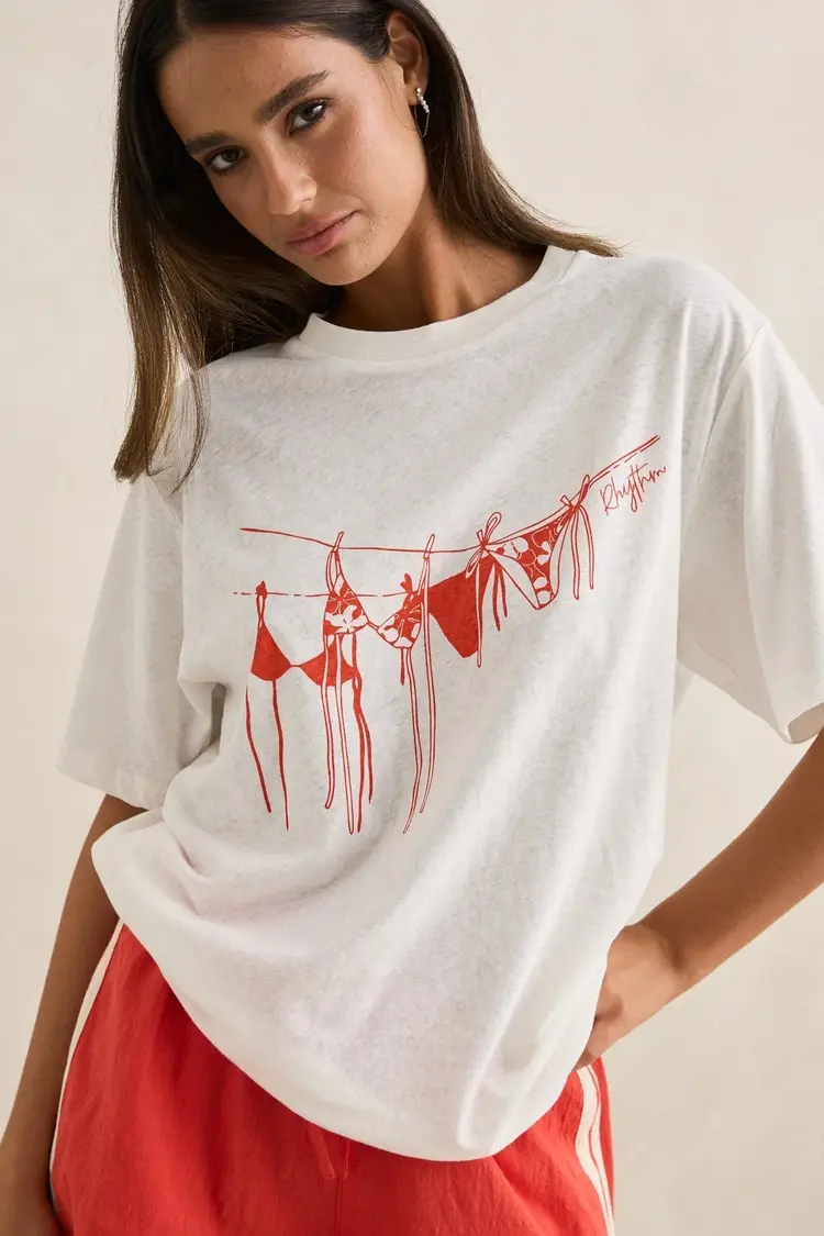 Rhythm Rhythm Melia Oversized T-Shirt | Red