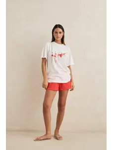 Rhythm Rhythm Melia Oversized T-Shirt | Red