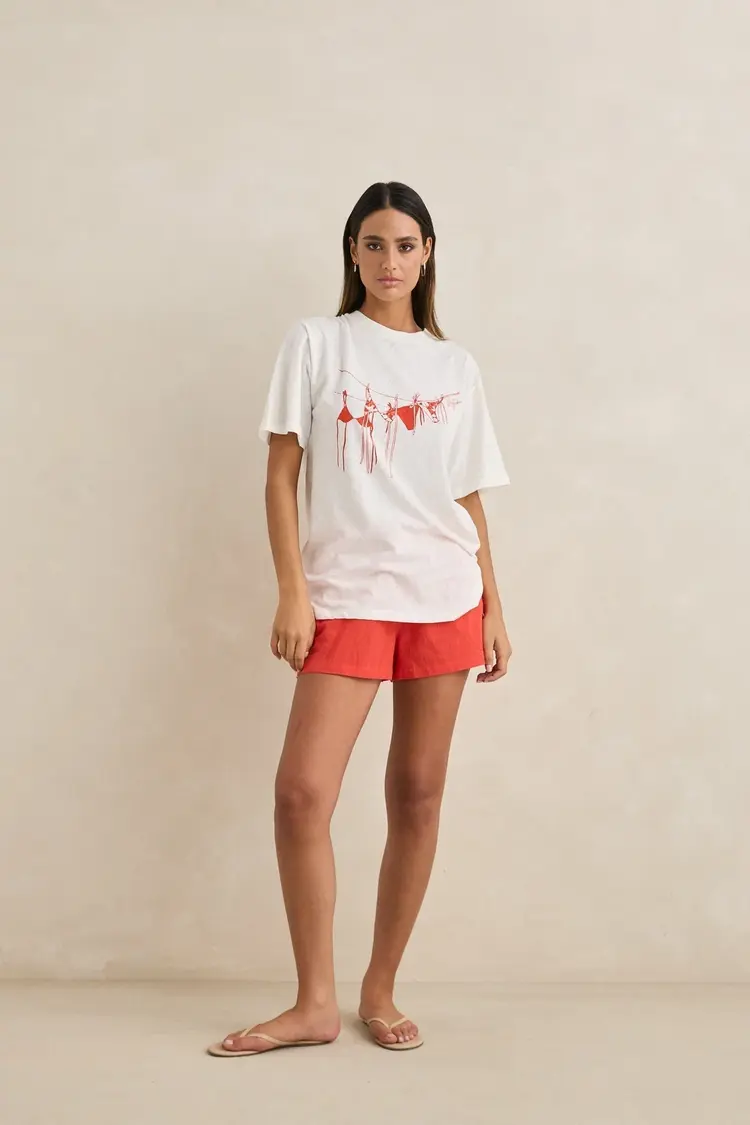 Rhythm Rhythm Melia Oversized T-Shirt | Red