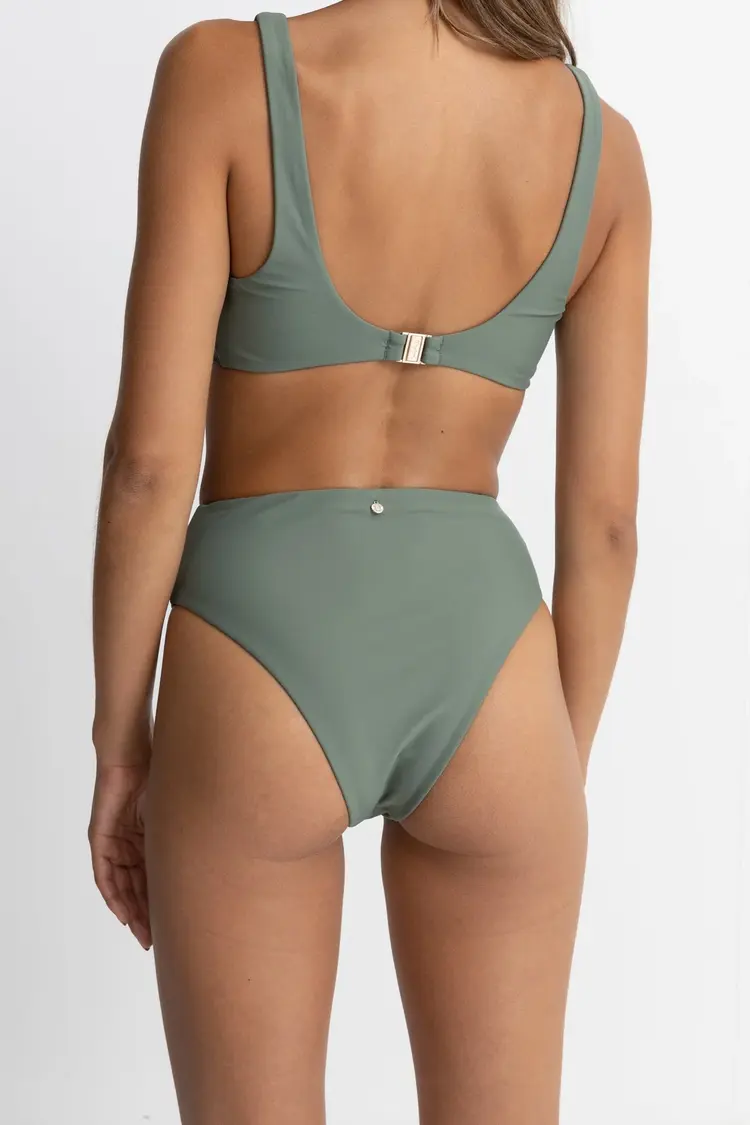 Rhythm Classic Hi Waist Pant | Olive