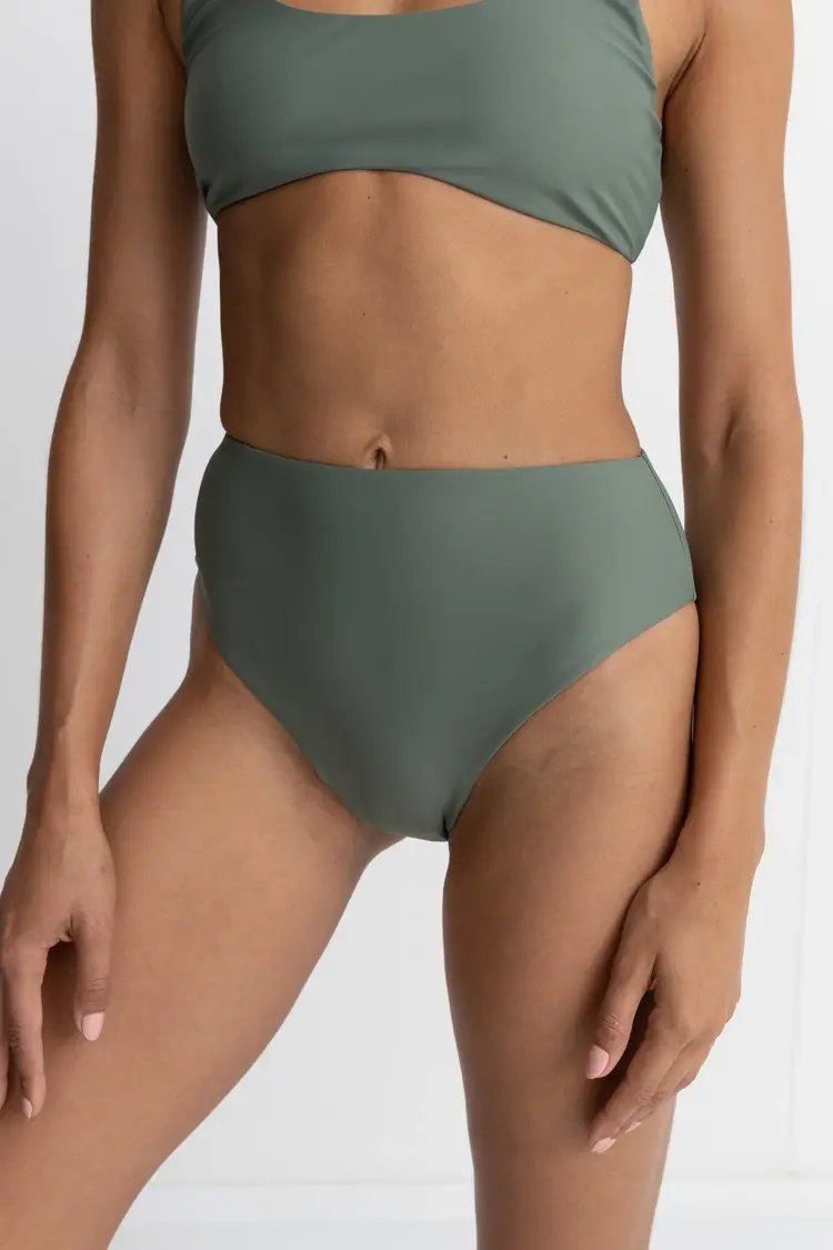 Rhythm Classic Hi Waist Pant | Olive