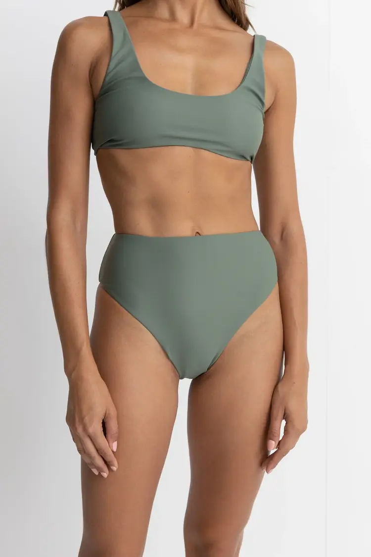 Rhythm Classic Hi Waist Pant | Olive