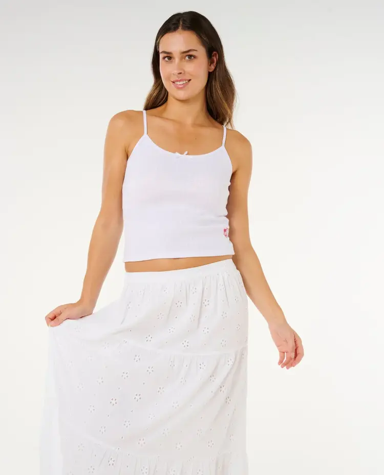 Rip Curl Oasis Broderie Maxi Skirt | White