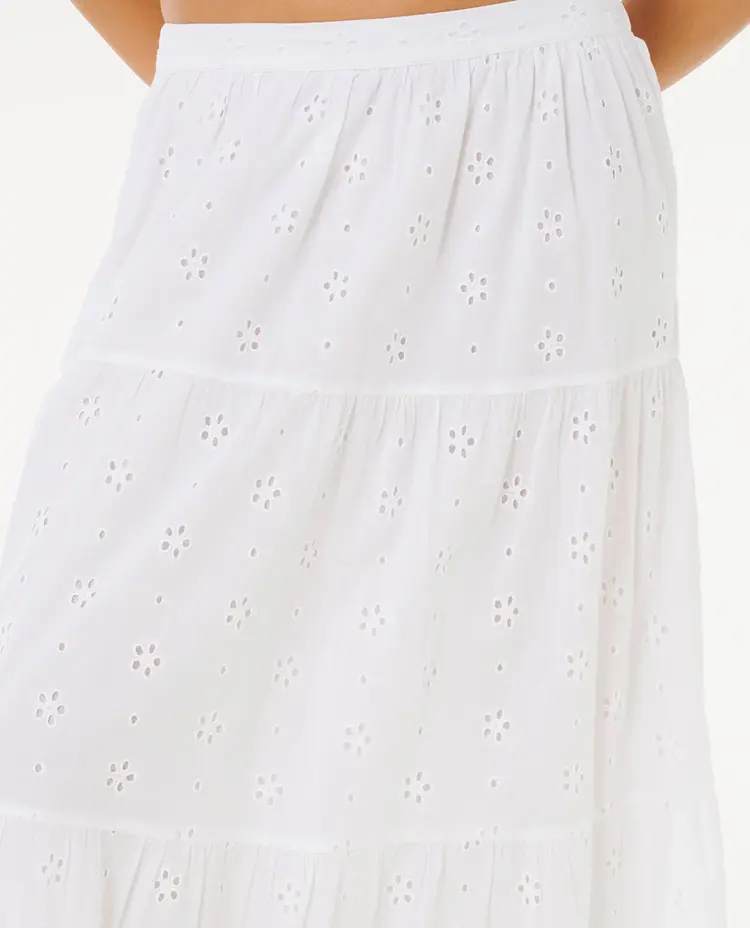 Rip Curl Oasis Broderie Maxi Skirt | White
