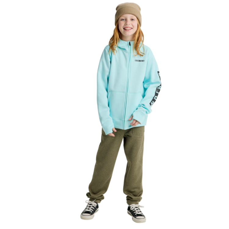 Burton Burton Kids' Oak Full-zip Hoodie | Light Teal Heather