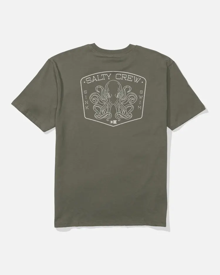 Salty Crew Tako Club Classic Tee | Dusty Olive