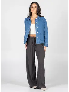 C'est Moi Crinkle Wide Leg Pants | Black
