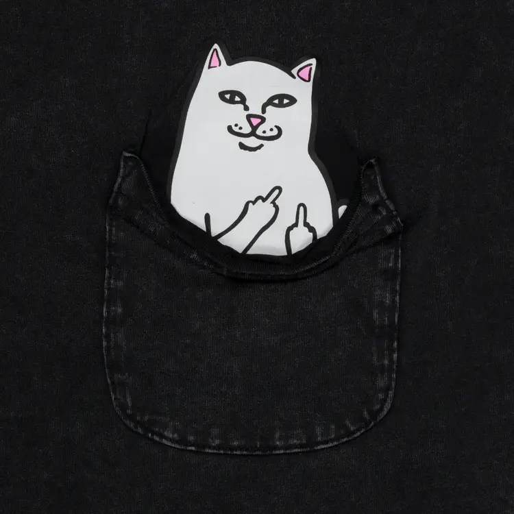 Ripndip Ripndip Pocket T-Shirt Lord Nermal | Black Vintage Wash