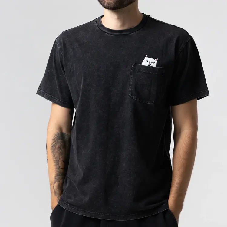 Ripndip Pocket T-Shirt Lord Nermal | Black Vintage Wash