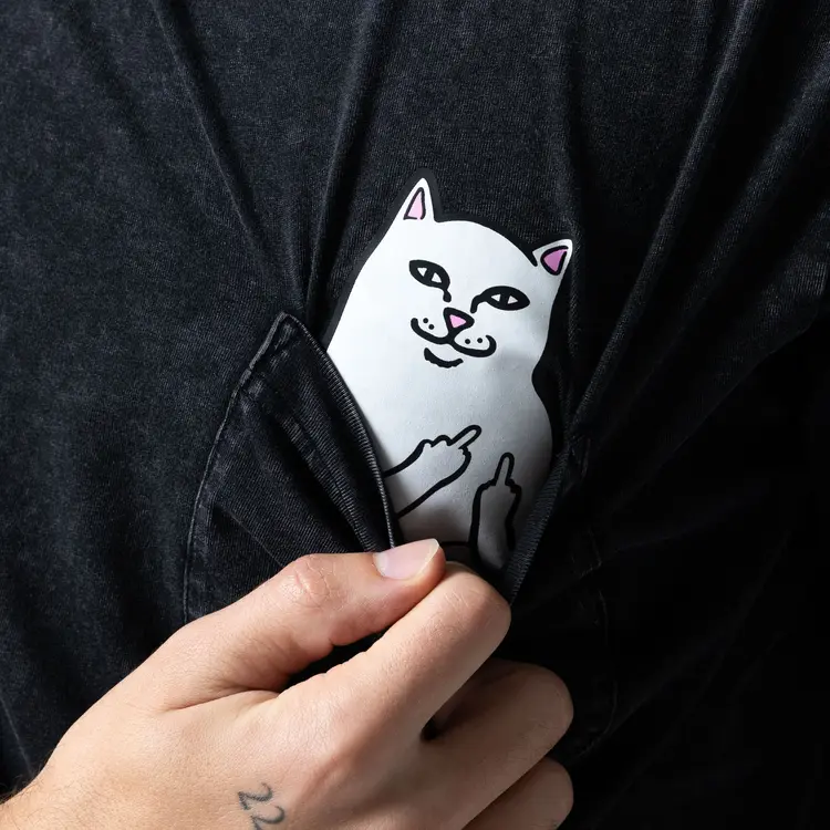 Ripndip Ripndip Pocket T-Shirt Lord Nermal | Black Vintage Wash