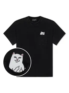 Ripndip Pocket T-Shirt Lord Nermal | Black Vintage Wash