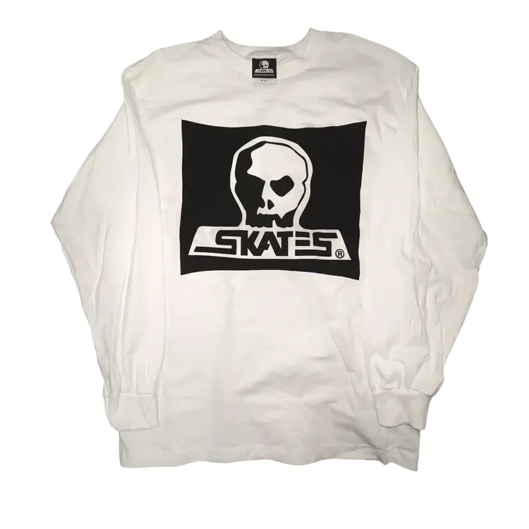 Skull Skates L/S T-Shirt Surf Box Burbs | White