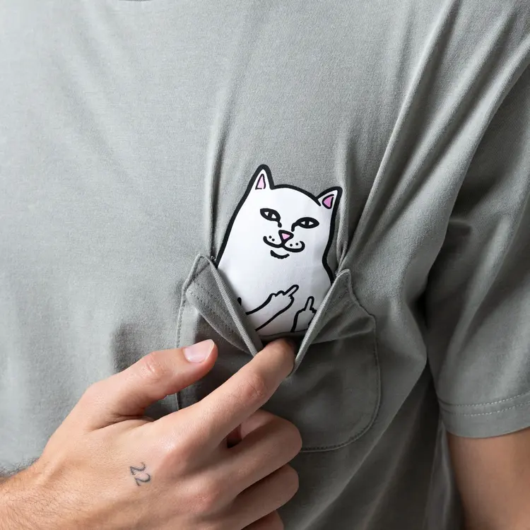 Ripndip Pocket T-Shirt Lord Nermal | Sage Vintage Wash