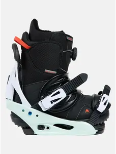 Burton Kids' Smalls Re:flex Snowboard Bindings | Mint / white