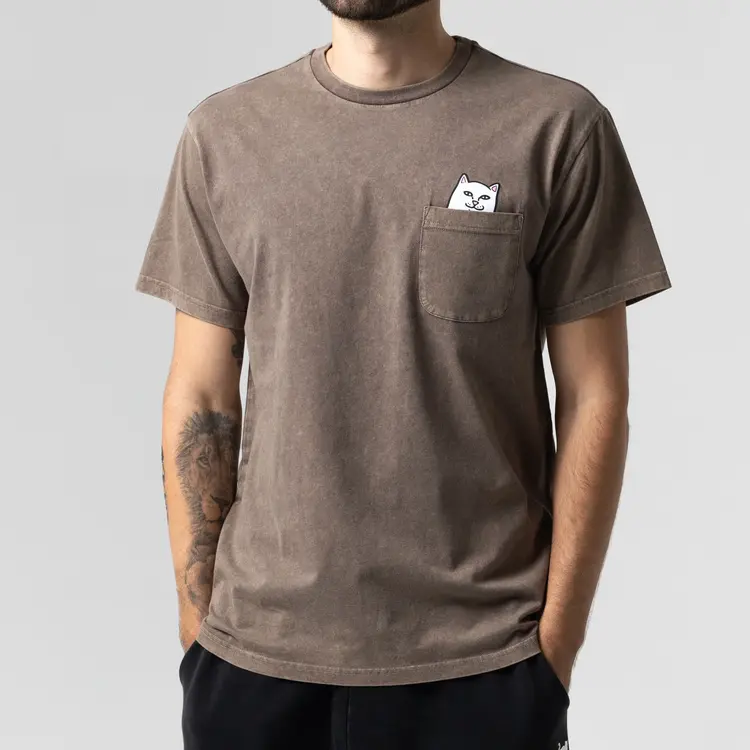 Ripndip Pocket T-Shirt Lord Nermal | Brown Vintage Wash