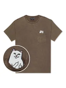Ripndip Pocket T-Shirt Lord Nermal | Brown Vintage Wash