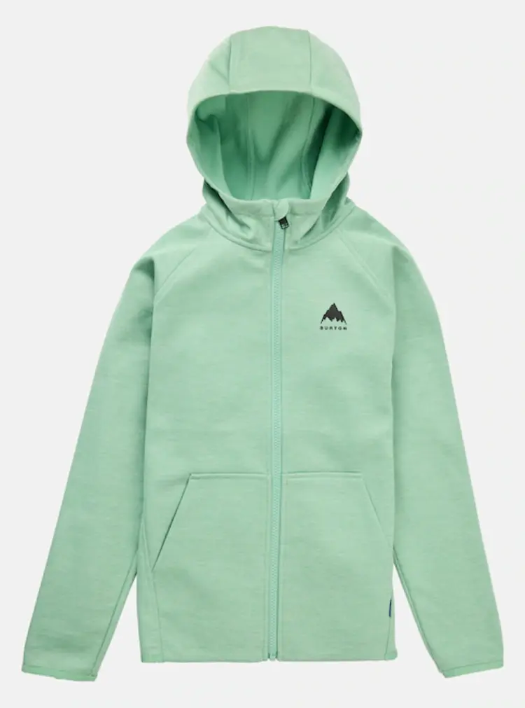 Burton Burton Kids Crown Weatherproof Full-zip Fleece | Soft Sage Heather