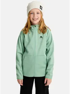 Burton Burton Kids Crown Weatherproof Full-zip Fleece | Soft Sage Heather