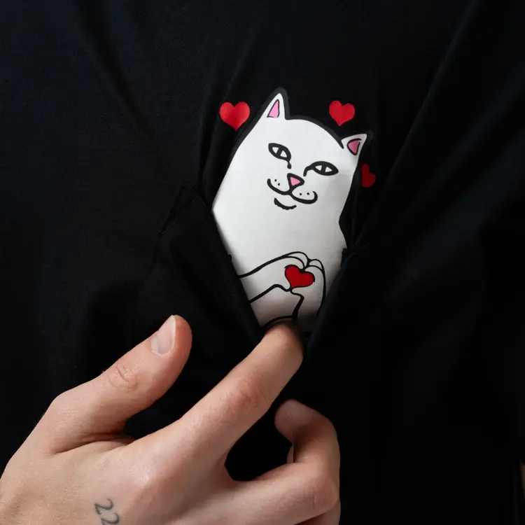 Ripndip Pocket T-Shirt Nermal Loves | Black Wash