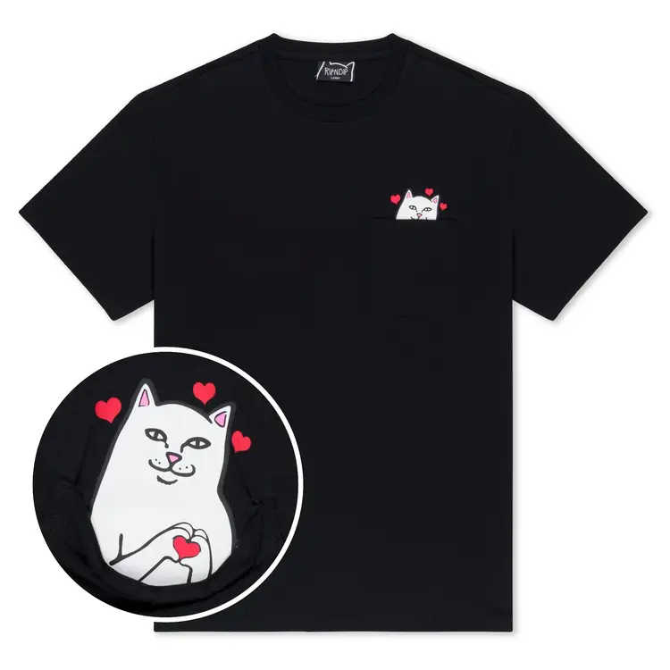 Ripndip Pocket T-Shirt Nermal Loves | Black Wash