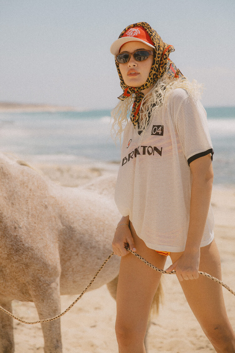 Brixton Brixton Round Up Lp Adj Hat | Washed Adrenaline Rush/White Cap