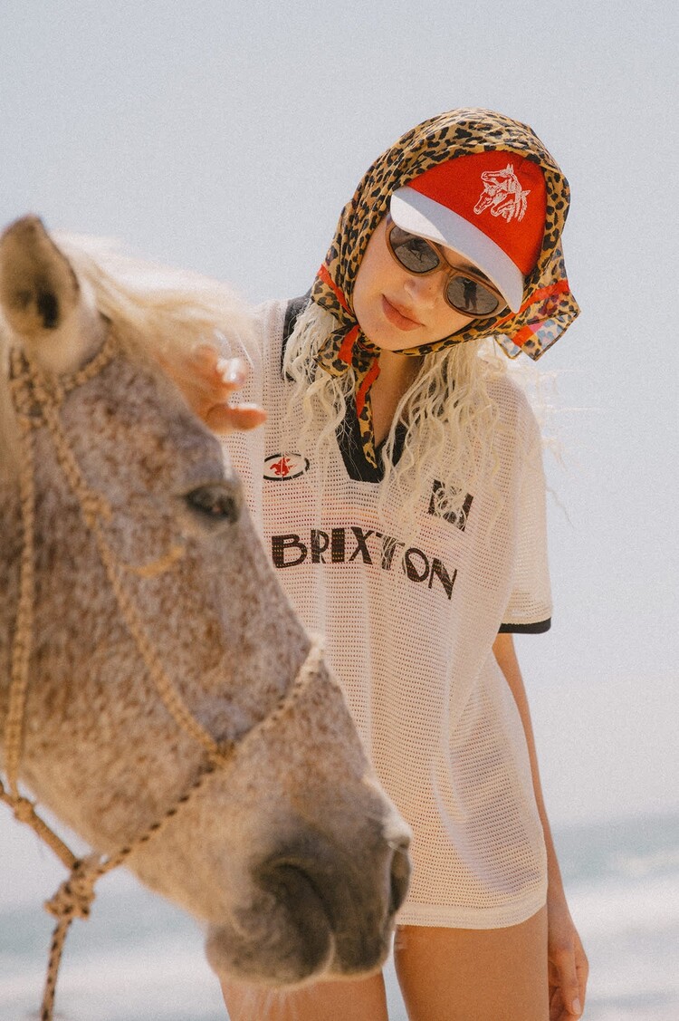 Brixton Brixton Round Up Lp Adj Hat | Washed Adrenaline Rush/White Cap