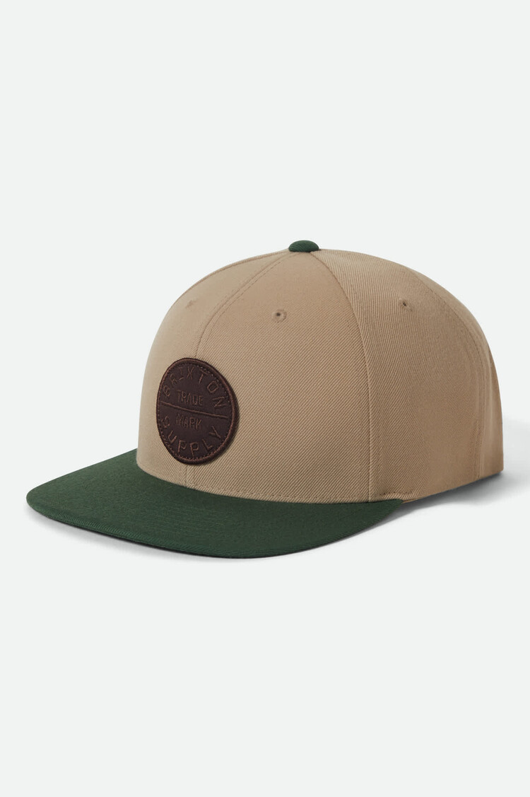 Brixton Brixton Oath III Snapback | Khaki/Primal Green