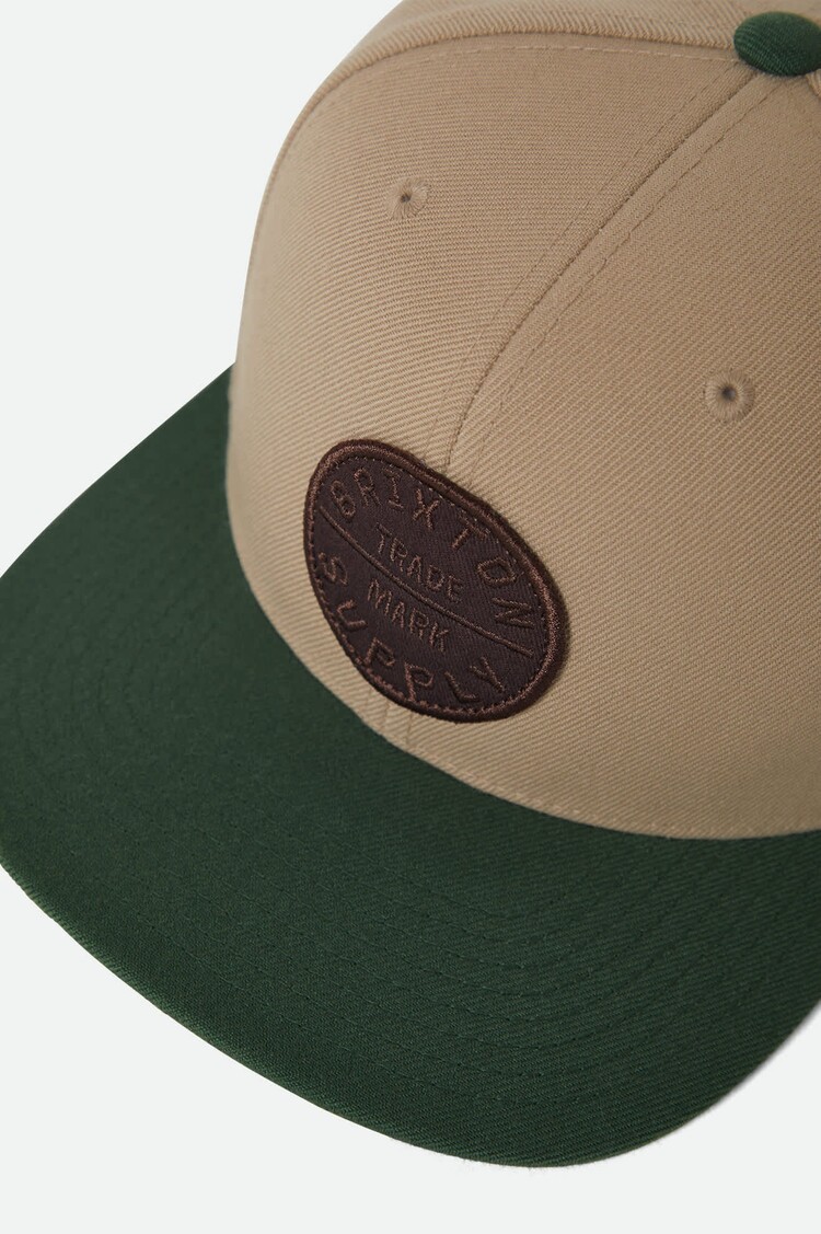 Brixton Brixton Oath III Snapback | Khaki/Primal Green