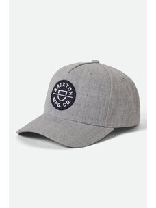 Brixton Brixton Crest C Mp Snapback | Light Heather Grey/Light Heath
