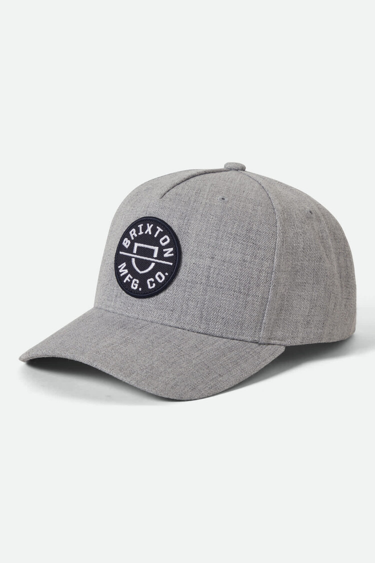 Brixton Brixton Crest C Mp Snapback | Light Heather Grey/Light Heath