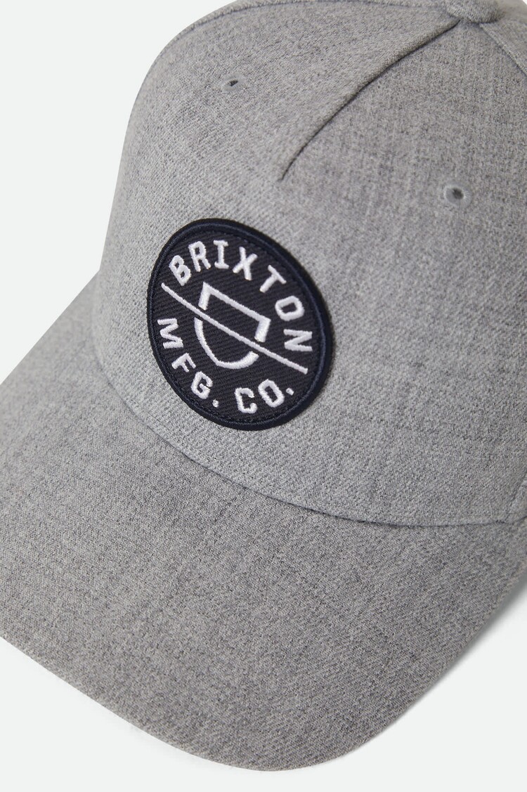 Brixton Brixton Crest C Mp Snapback | Light Heather Grey/Light Heath