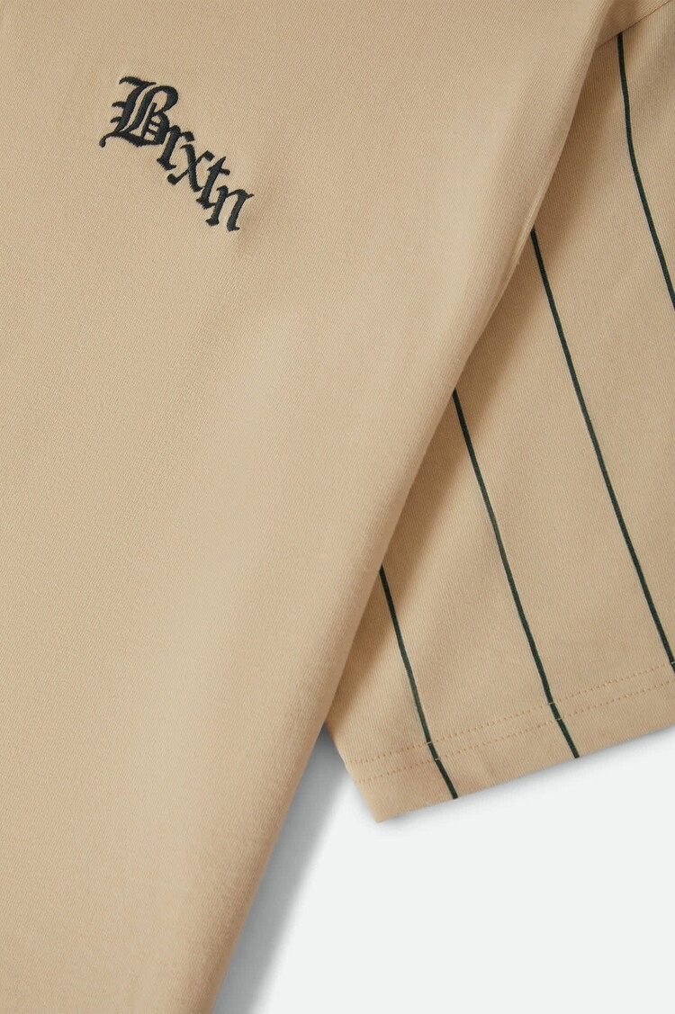Brixton Boxy Baseball 1/2 Sleeve Tee | Whitecap/Primal Green