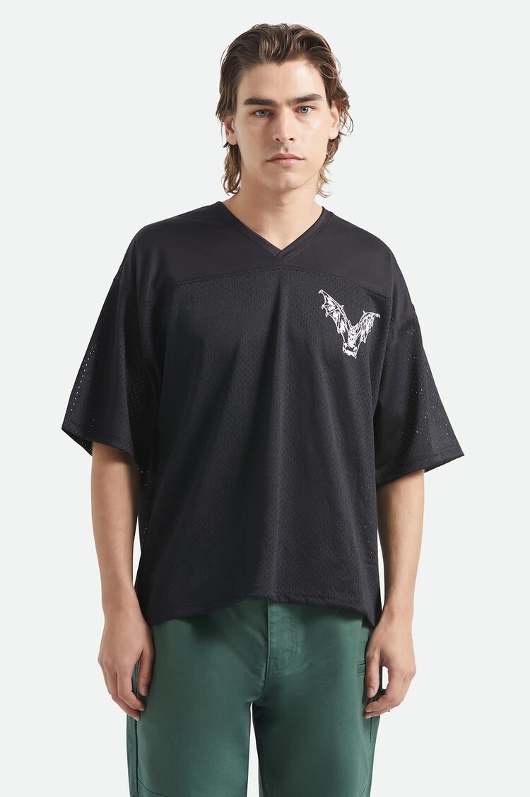 Brixton Baggy Mesh Practice Jersey | Black/White Chippa